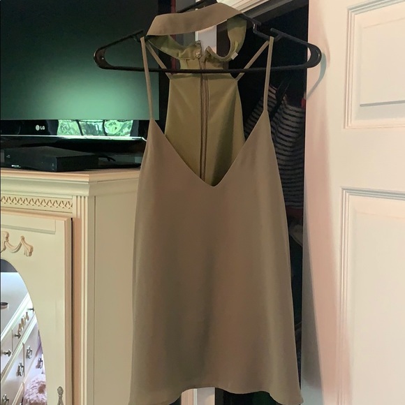 Olive green Gianni Bini tank top - Picture 2 of 4